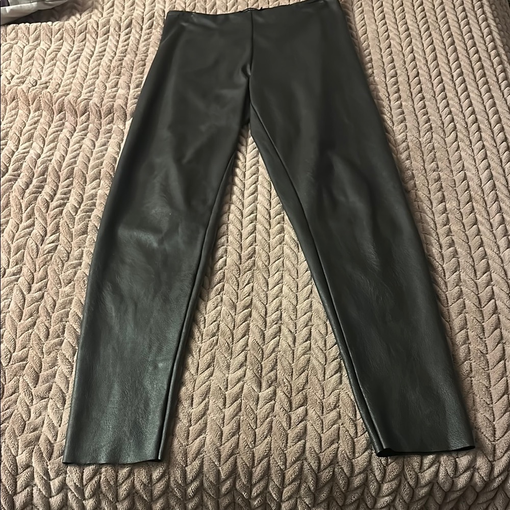 Sleek Black Faux Leather Leggings